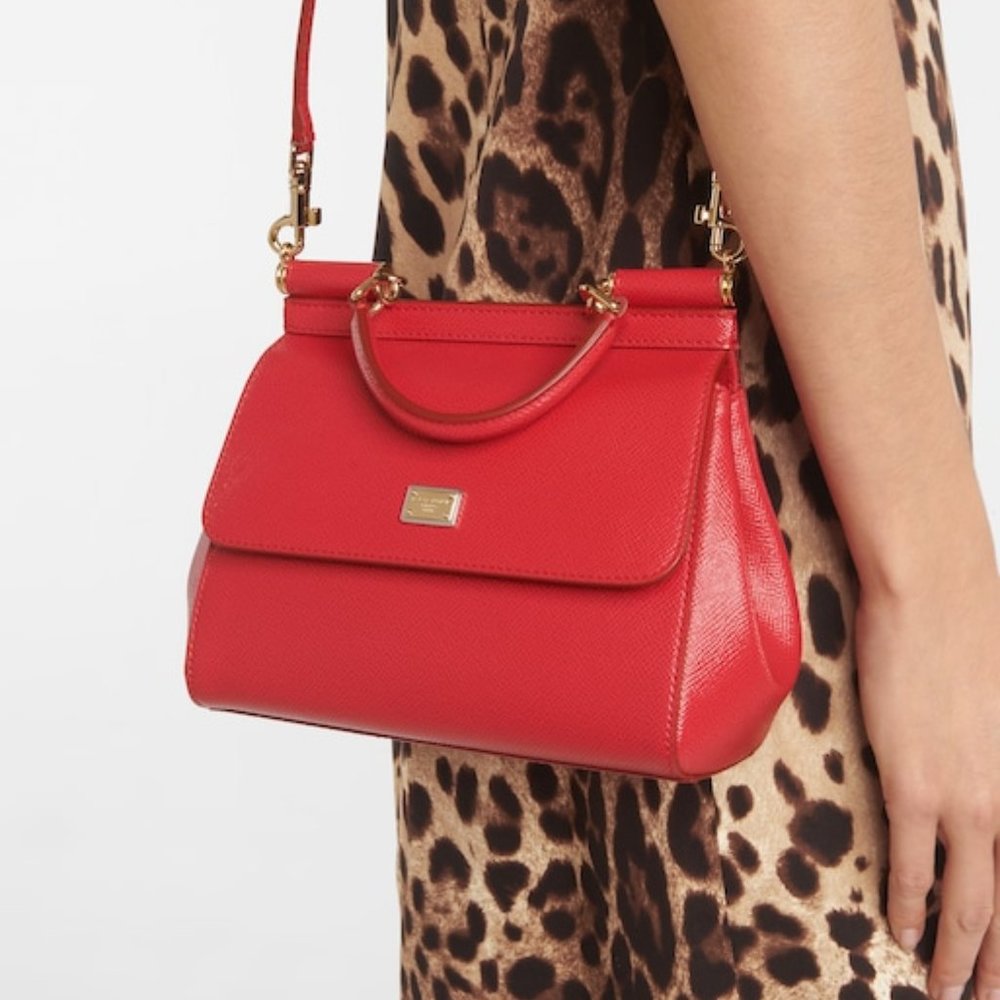 Dolce & Gabanna Sicily Bag Red Leather